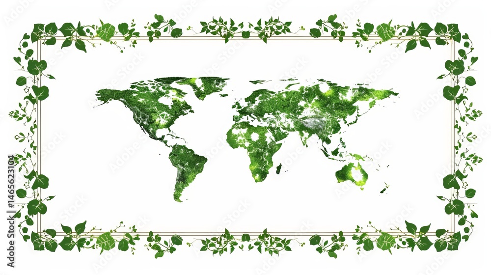 Fototapeta premium Global Running Day wallpaper with traditional border