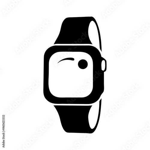Stylized Smartwatch Icon Showing a Wink for a Fun and Playful Vibe