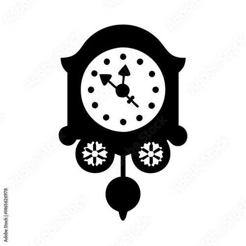 wall clock icon, wall clock silhouette vector illustration-simple silhouette illustration of wall clock,wall clock vector
