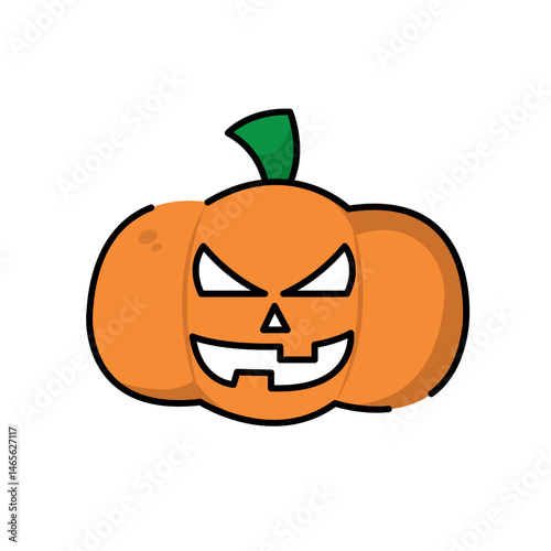 Isolated pumpkin icon halloween illustration