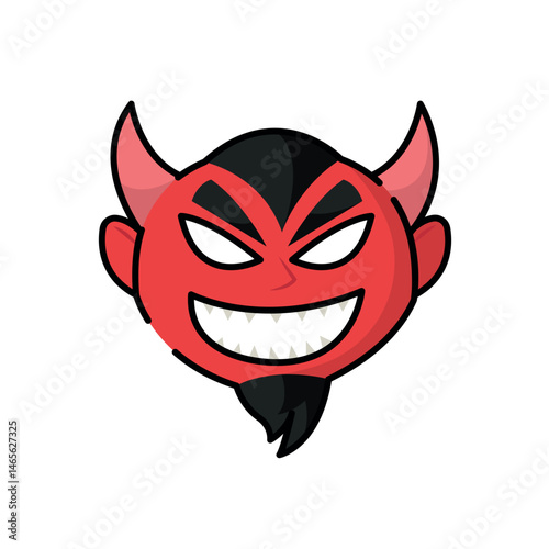 Isolated devil icon halloween illustration