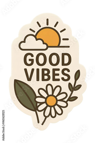 Good Vibes: A Wholesome and Inspirational Design Sticker