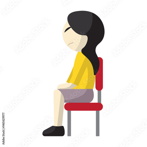 Isolated student professions cartoon illustration
