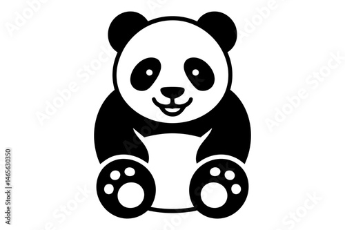 Cute panda bear illustration vector graphics art