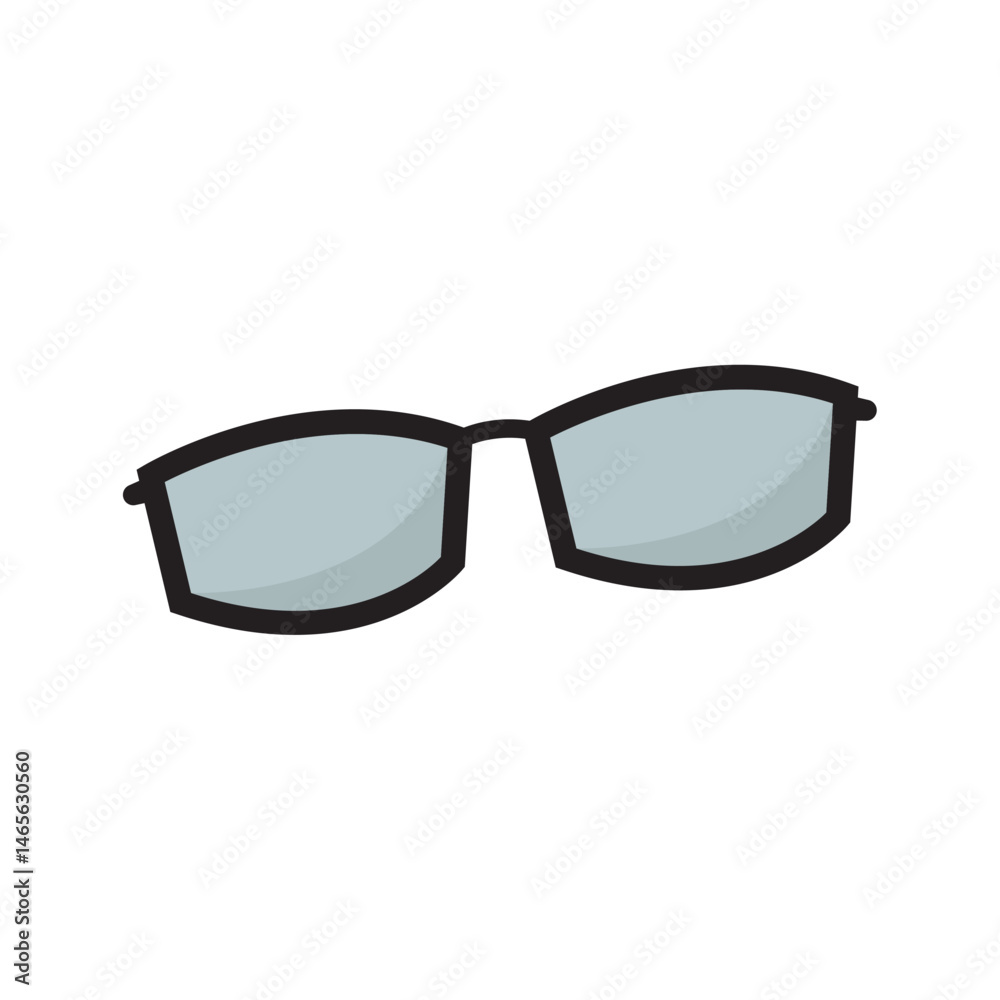 Fototapeta premium Isolated glasses coffee shop illustration