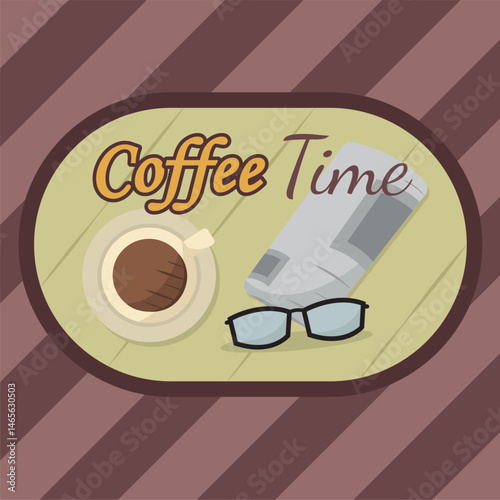 Background cup coffee shop illustration