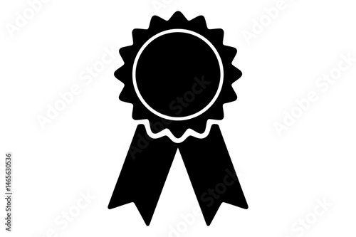 Award ribbon vector achievement badge and rosette