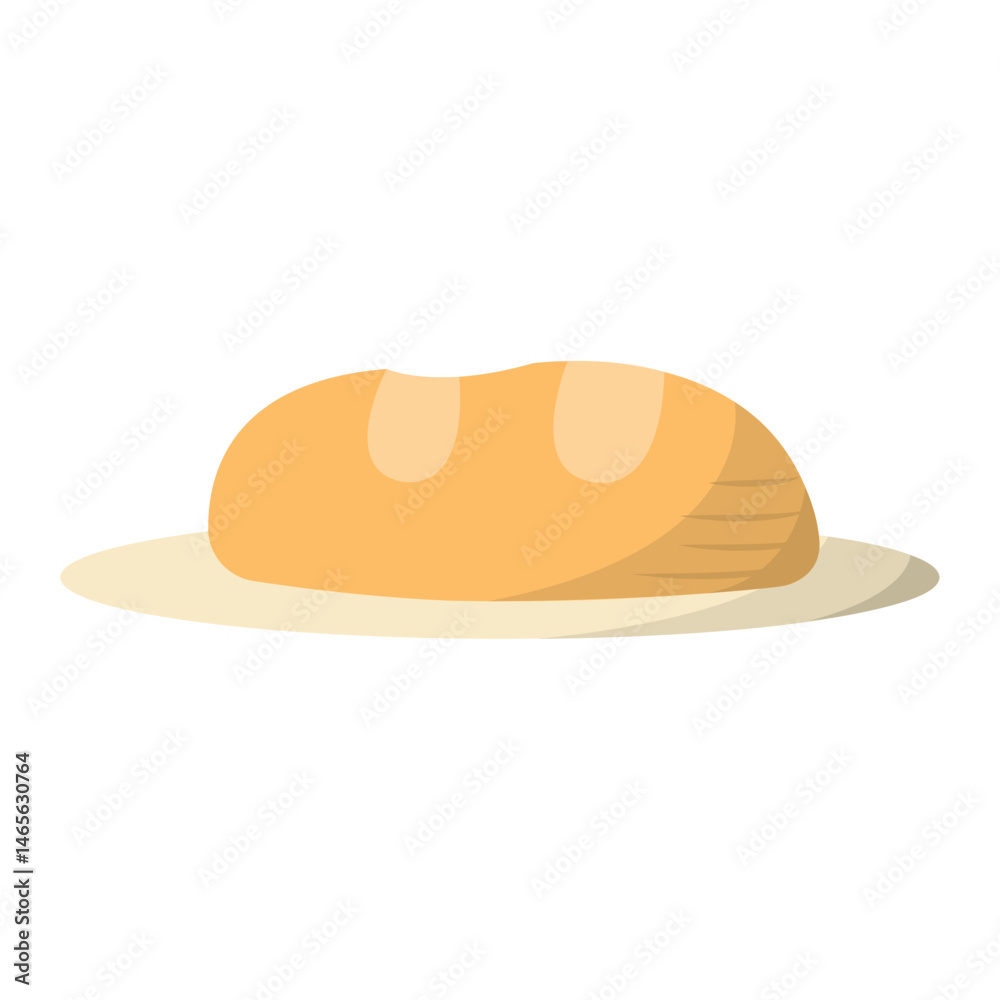 Isolated bread coffee shop illustration