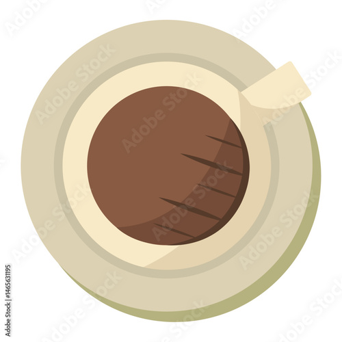 Isolated cup coffee shop illustration