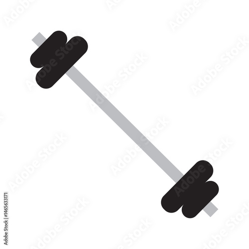 Barbell weight icon. Vector