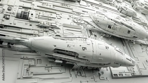 Global Communication Network. Futuristic Technology Concept. White Tech Background.