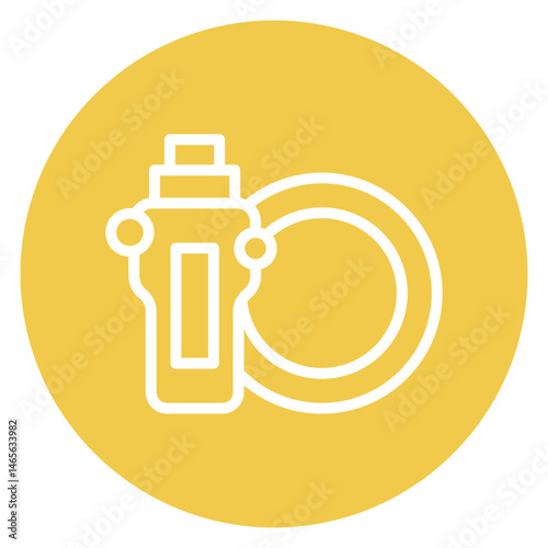 Minimalist Line Art Liquid Dish Washer Circle Icon
