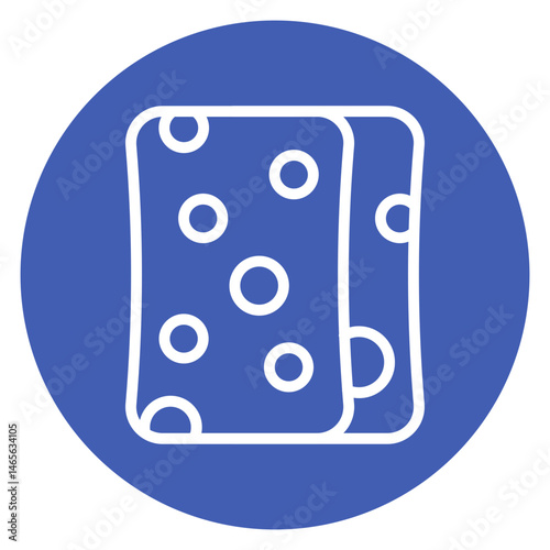 Minimalist Line Art Sponge Circle Icon