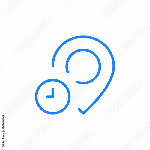 arrival time tracking icon sign vector
