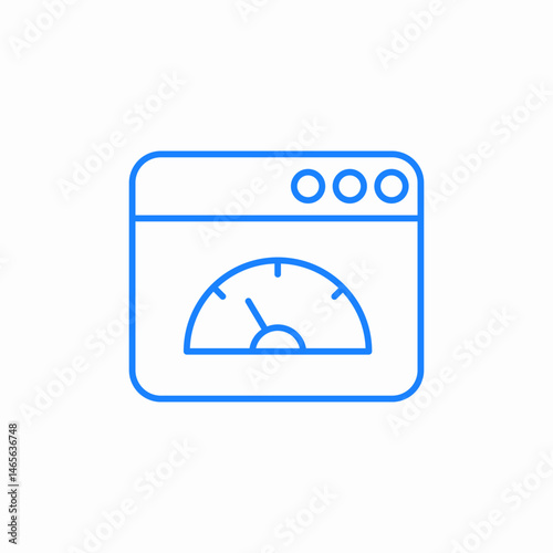 browser speed dashboard icon sign vector