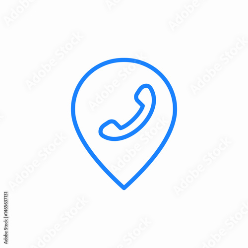 call and location pin icon sign vector