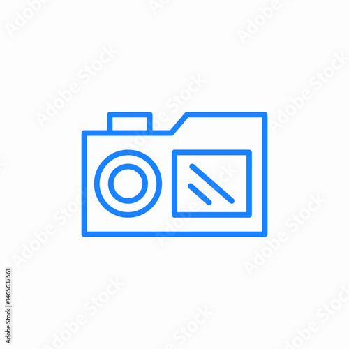 classic photo camera icon sign vector