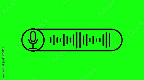 Voice Note Message on Green Background