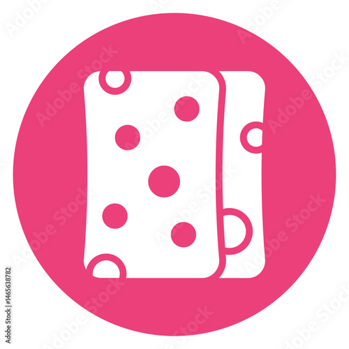 Bold Glyph Sponge Circle Icon