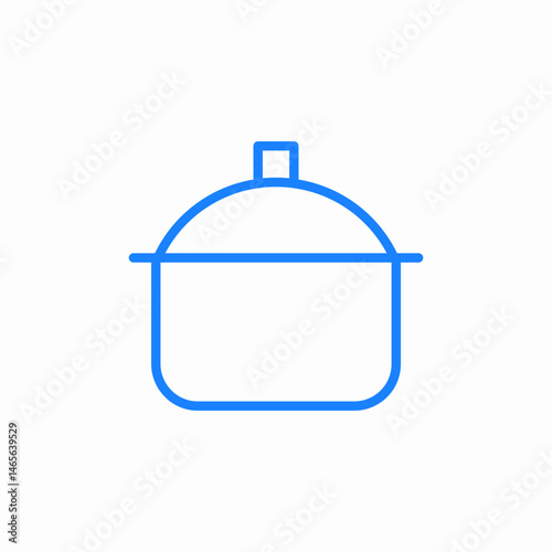 cooking pot icon sign vector