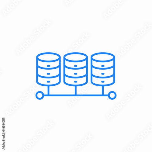 database network connection icon sign vector