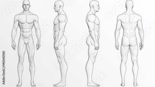 An outline of a man and woman creates a human body silhouette, with a patient front view contour, and isolated modern monochrome male and female persons are shown standing at full height, forming a