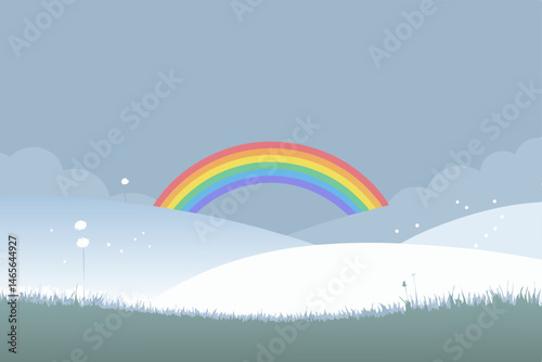 rainbow and clouds