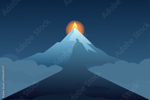 volcano in the sky