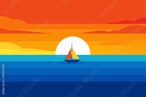 yacht in the sea