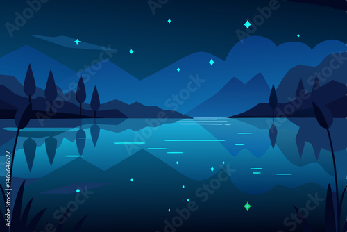 night in the mountains