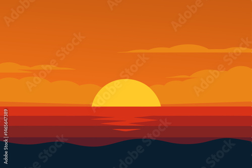 sunset over the mountains