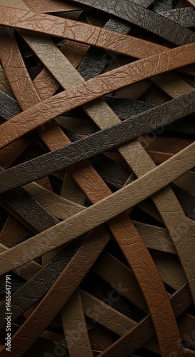 Woven Earth Tones: Abstract Leather Texture