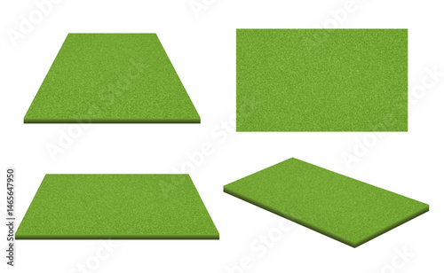 Green grass texture vector backgrounds. Set of realistic green grunge surface frames EPS10