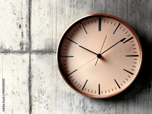 Wallpaper Mural Round wall clock on grey background Torontodigital.ca