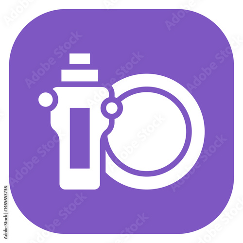 Bold Glyph Liquid Dish Washer Rounded Square Icon
