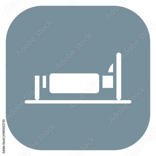 Bold Glyph Bed Rounded Square Icon