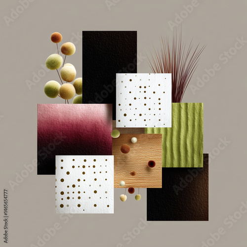 Obraz na płótnie A collage of different colored squares with a green w salonie