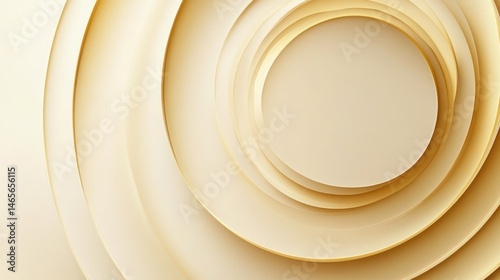 Abstract concentric circles in pastel tones.