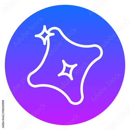 Minimalist Line Art Cleaning Cloth Gradient Circle Icon