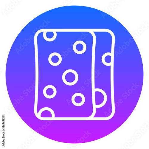 Minimalist Line Art Sponge Gradient Circle Icon