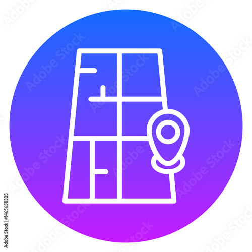 Minimalist Line Art Mop Gradient Circle Icon