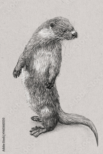 Sea Otter - Handmade drawing 1