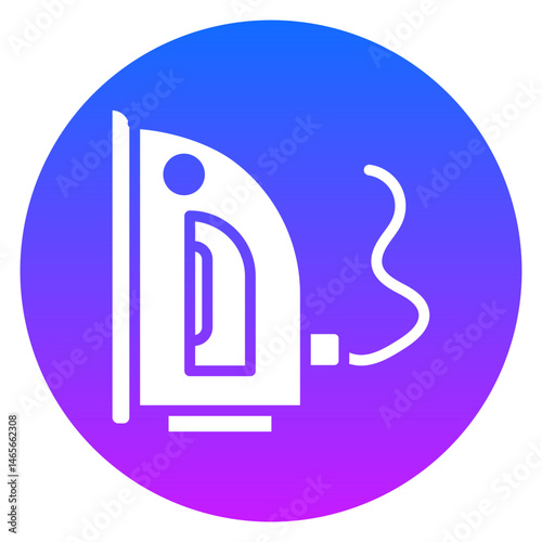 Bold Glyph Iron Gradient Circle Icon