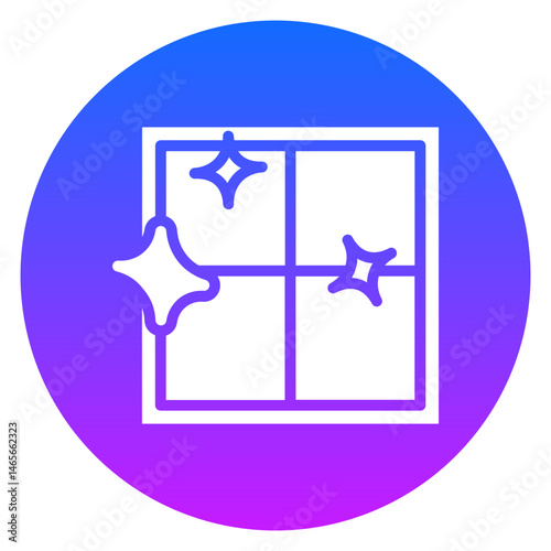 Bold Glyph Clean Window Gradient Circle Icon