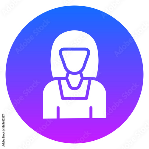 Bold Glyph Maid Gradient Circle Icon