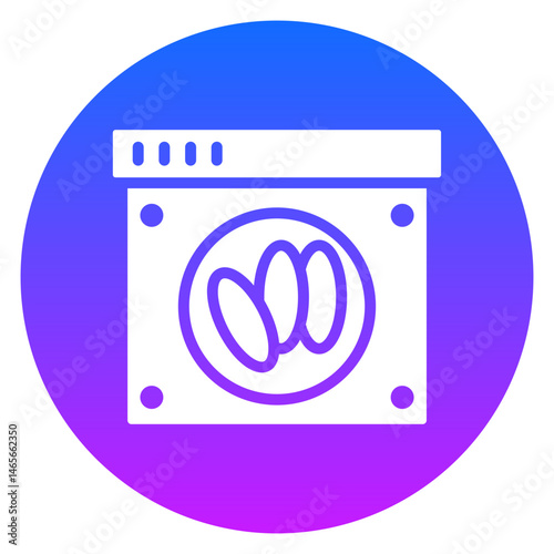 Bold Glyph Dishwasher Gradient Circle Icon