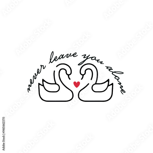 swan illustration design with geometry