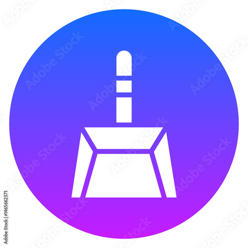 Bold Glyph Dust Pan Gradient Circle Icon