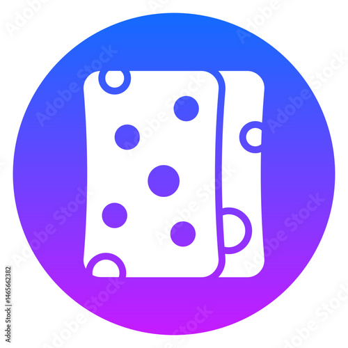 Bold Glyph Sponge Gradient Circle Icon