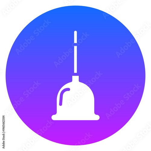 Bold Glyph Plunger Gradient Circle Icon